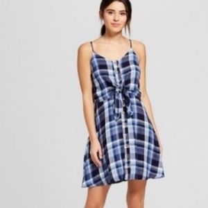 Universal Thread Plaid tie front  Dress Sz L